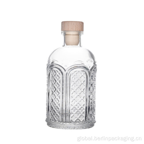 Spirit Glass Bottle Carved small coffee wine bottle Factory